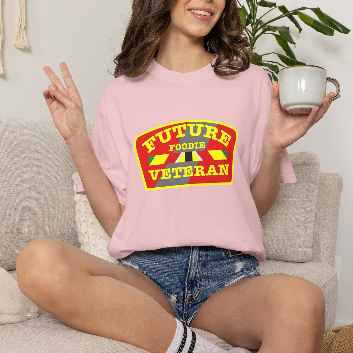 L.O.E.F Future Foodie Veteran Unisex Tee Shirt (Yellow)