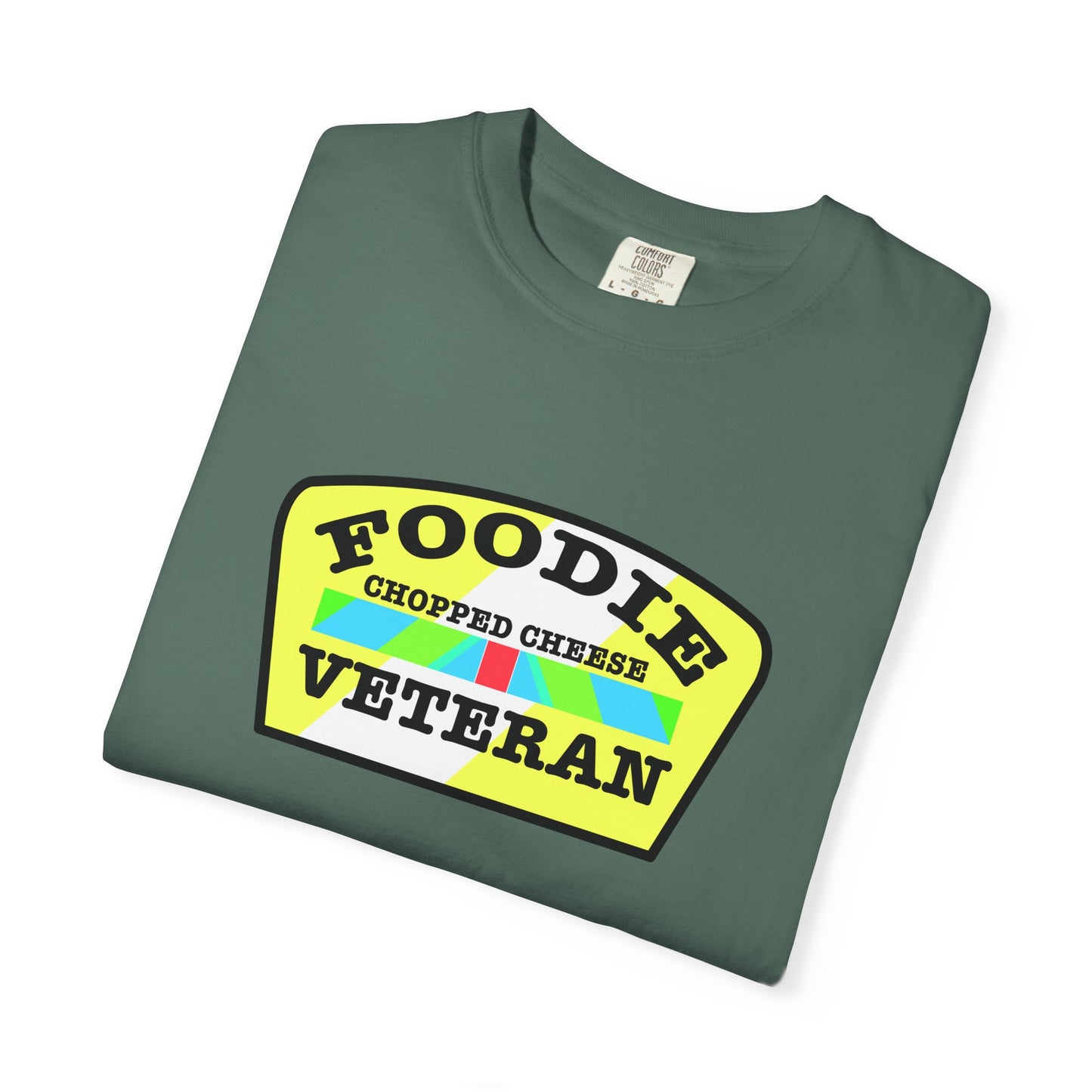 L.O.E.F Foodie Veteran Chopped Cheese Unisex Tee Shirt (Black and Yellow)
