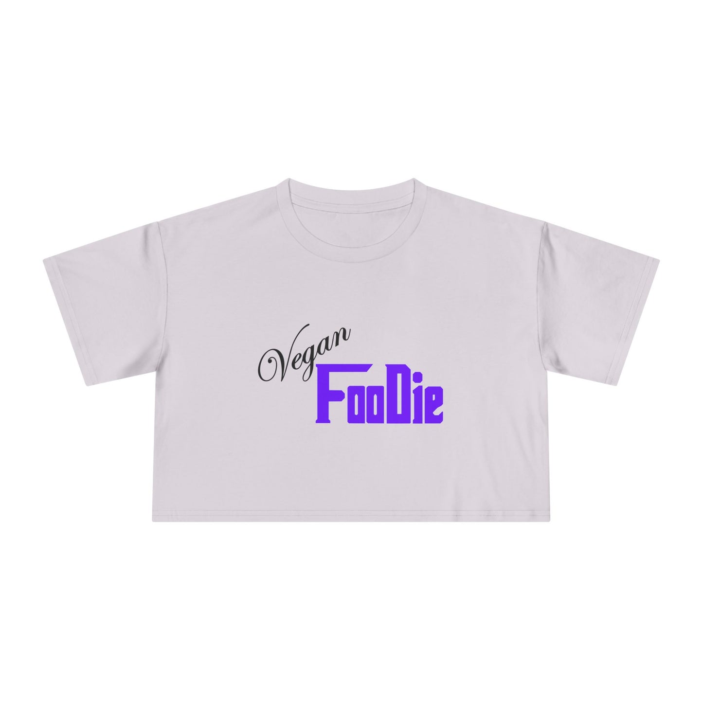 L.O.E.F Women Vegan Foodie Crop Tee (Violet)