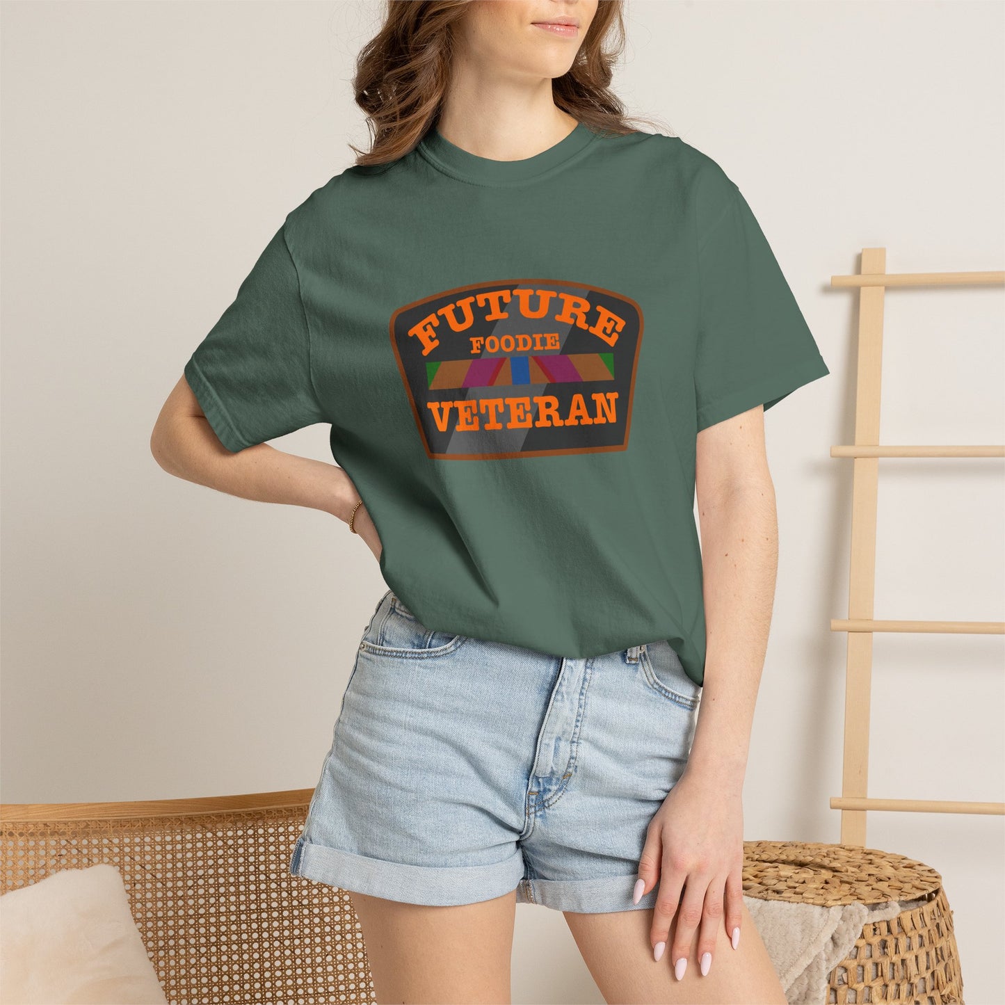 L.O.E.F Future Foodie Veteran Unisex Tee Shirt (Orange)