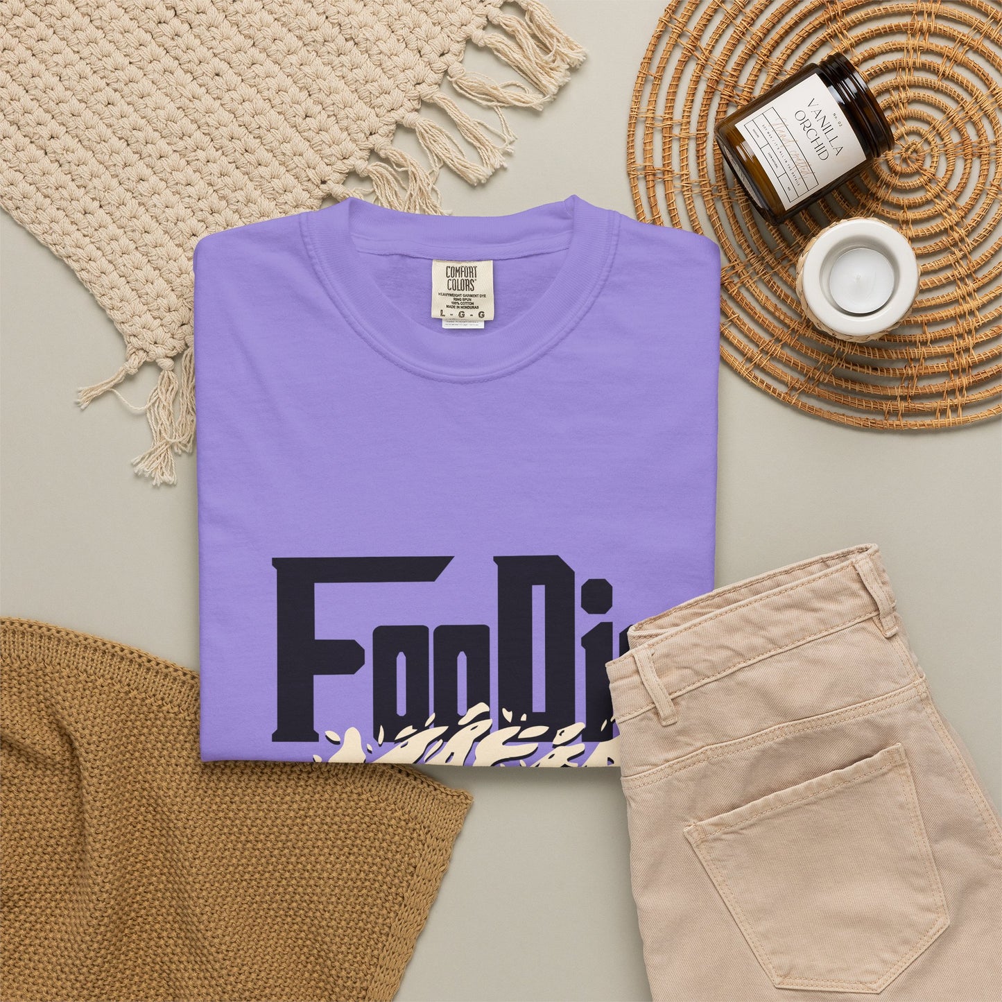 L.O.E.F Foodie Mafia Tee Shirt (Cream)