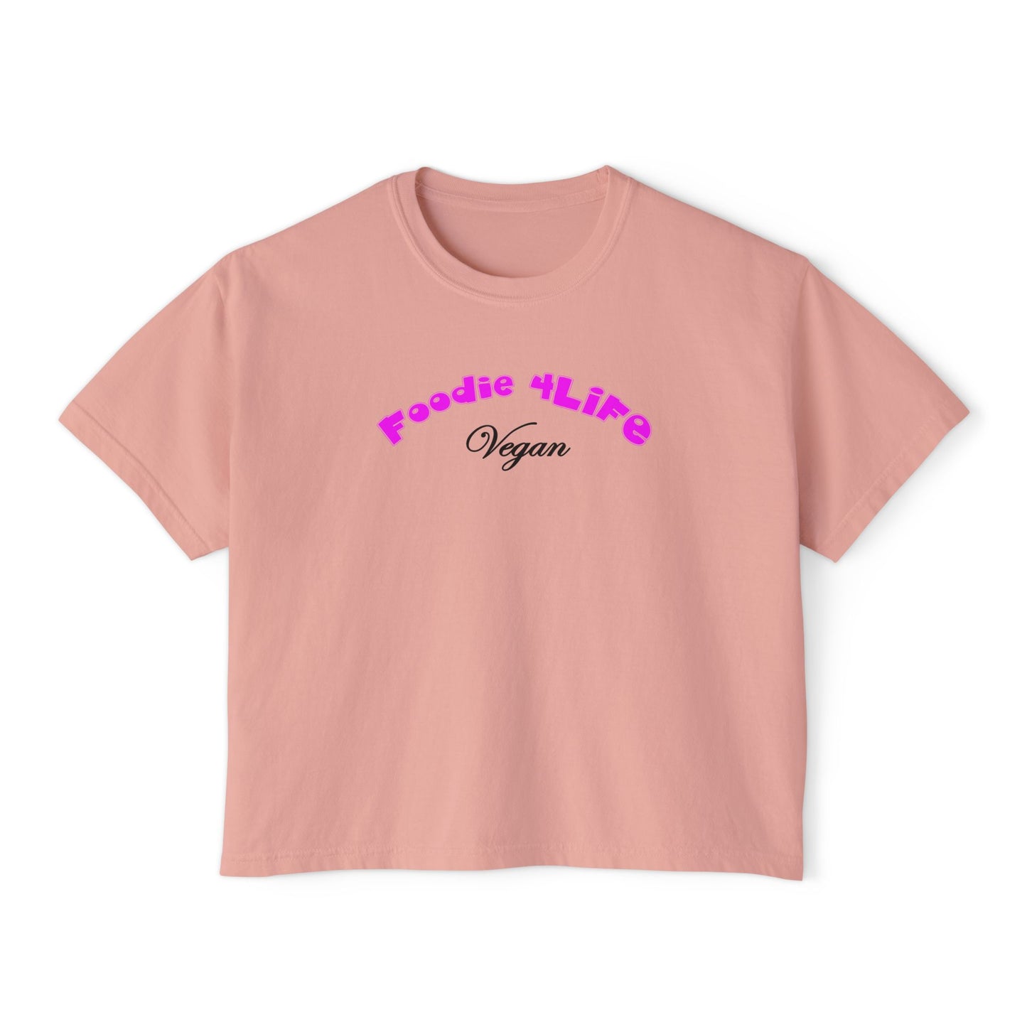 L.O.E.F Foodie 4Life Vegan Boxy Tee (Fuchsia)