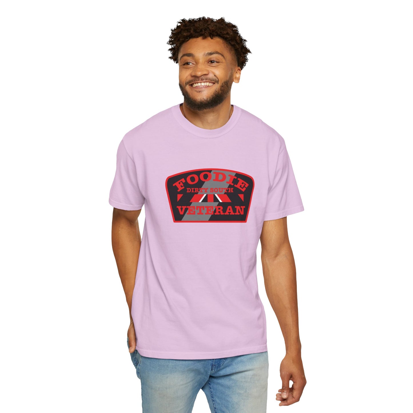 L.O.E.F Foodie Veteran DIRTY SOUTH Unisex Tee Shirt (Red)