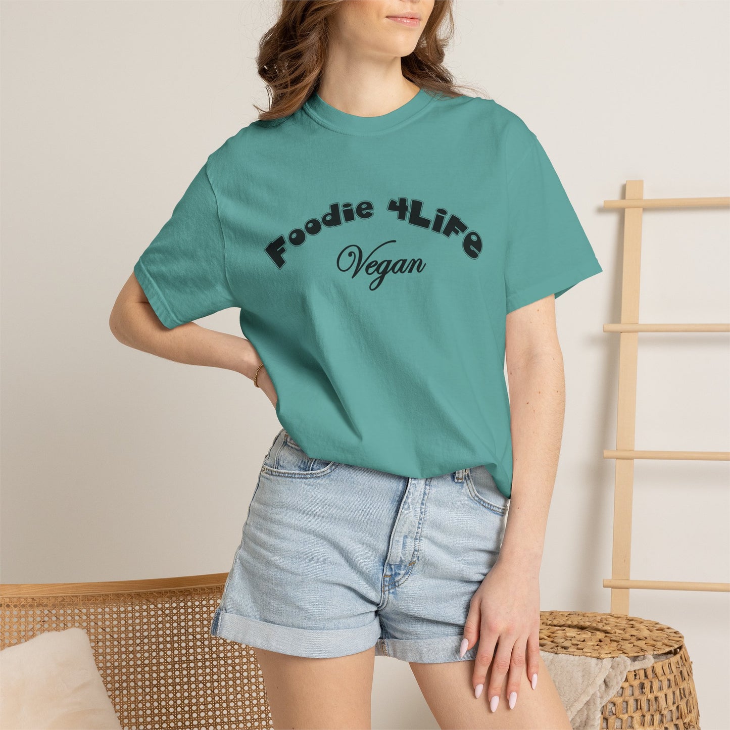 L.O.E.F Foodie 4Life Vegan Unisex Tee Shirt (Black)