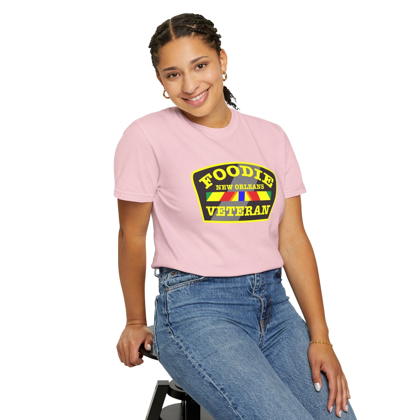 L.O.E.F Foodie Veteran NEW ORLEANS Unisex Tee Shirt (Yellow)