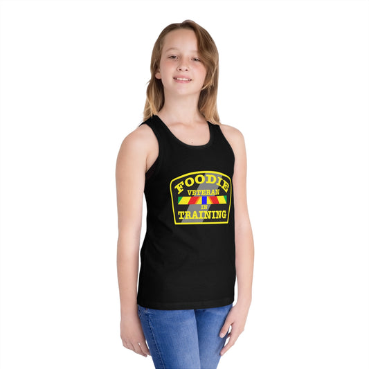 L.O.E.F Foodie Veteran In Training Kids Tank Top (Yellow)
