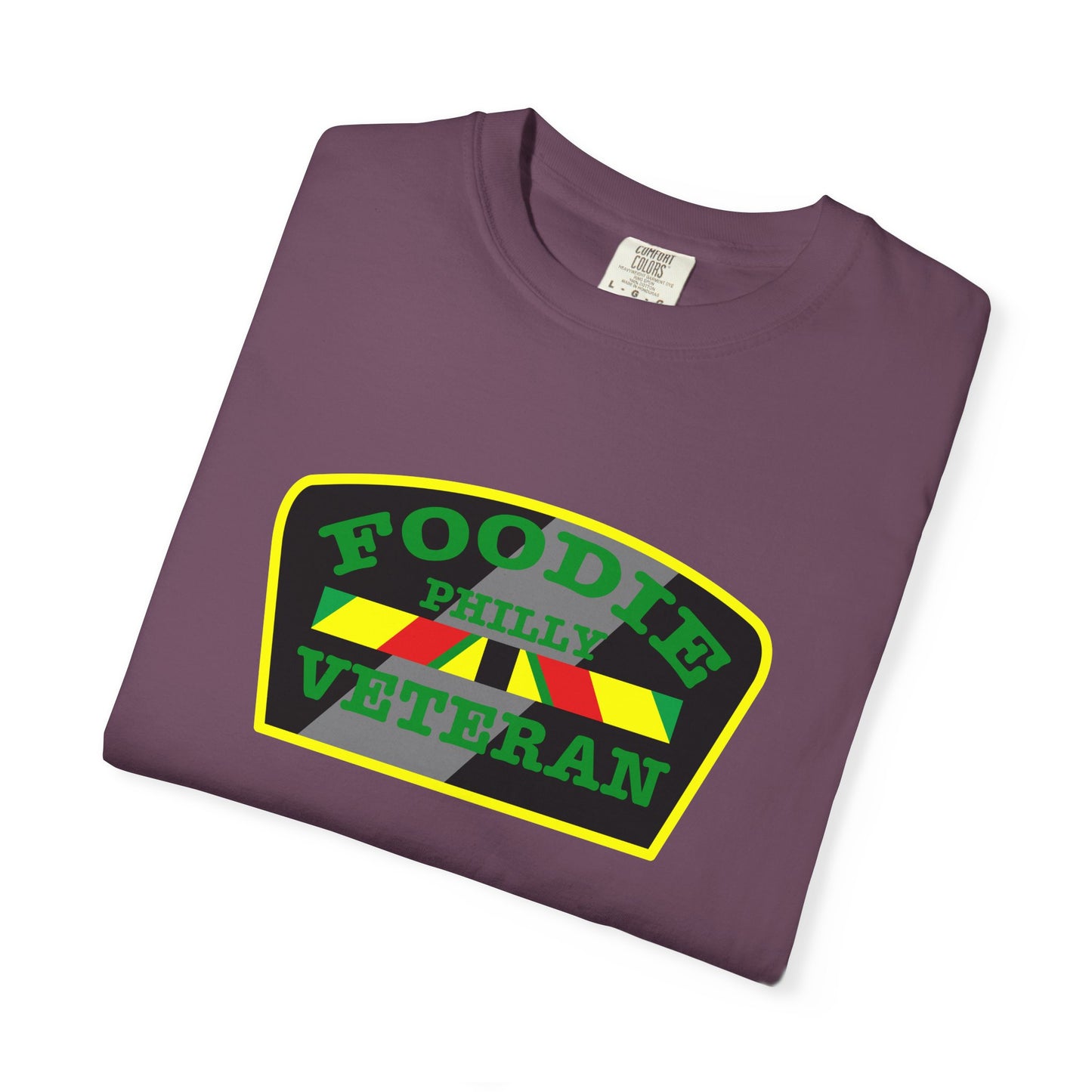 L.O.E.F Foodie Veteran PHILLY Unisex Tee Shirt (Green)