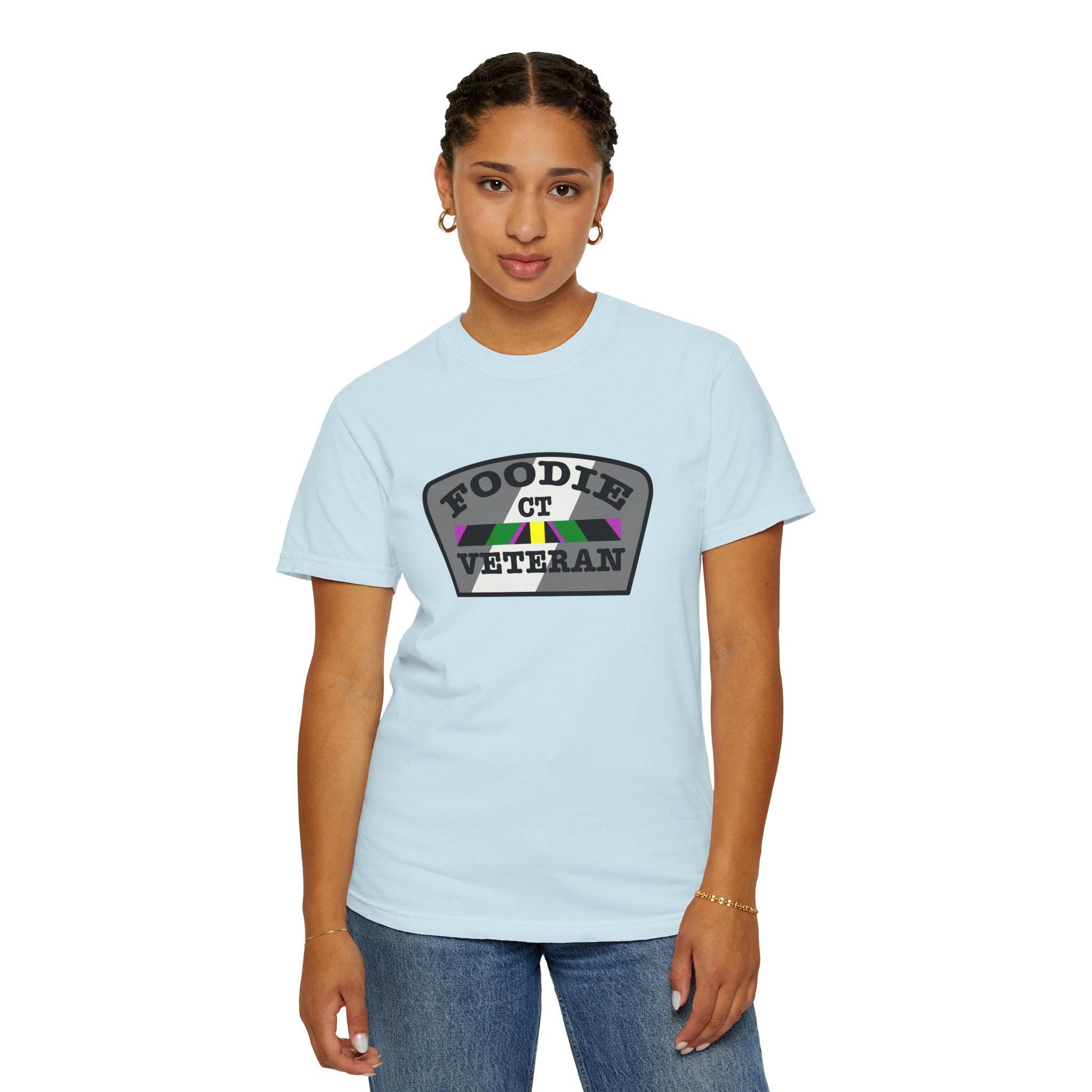 L.O.E.F Foodie Veteran CT Unisex Tee Shirt (Gray)