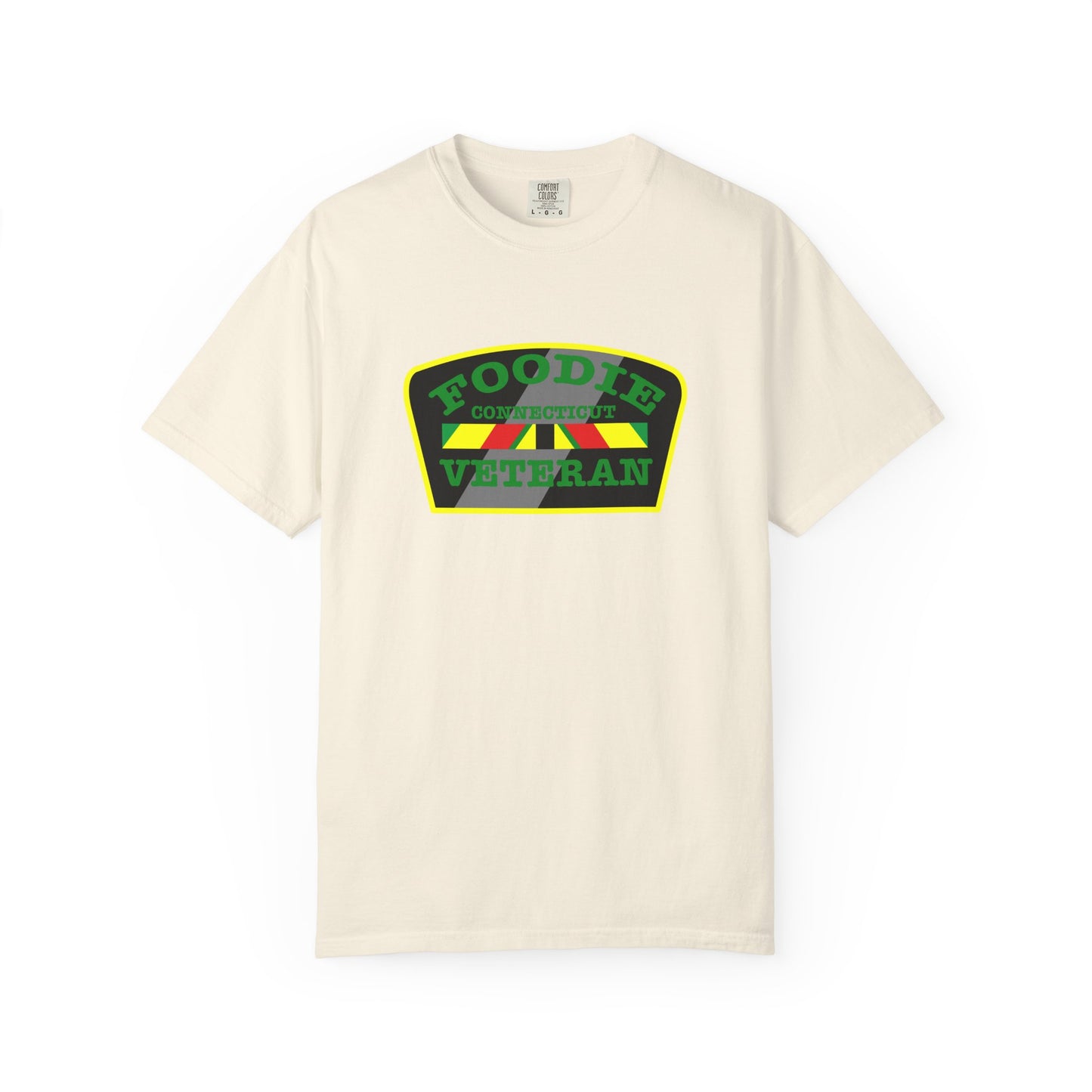 L.O.E.F Foodie Veteran CONNECTICUT Unisex Tee Shirt (Green)