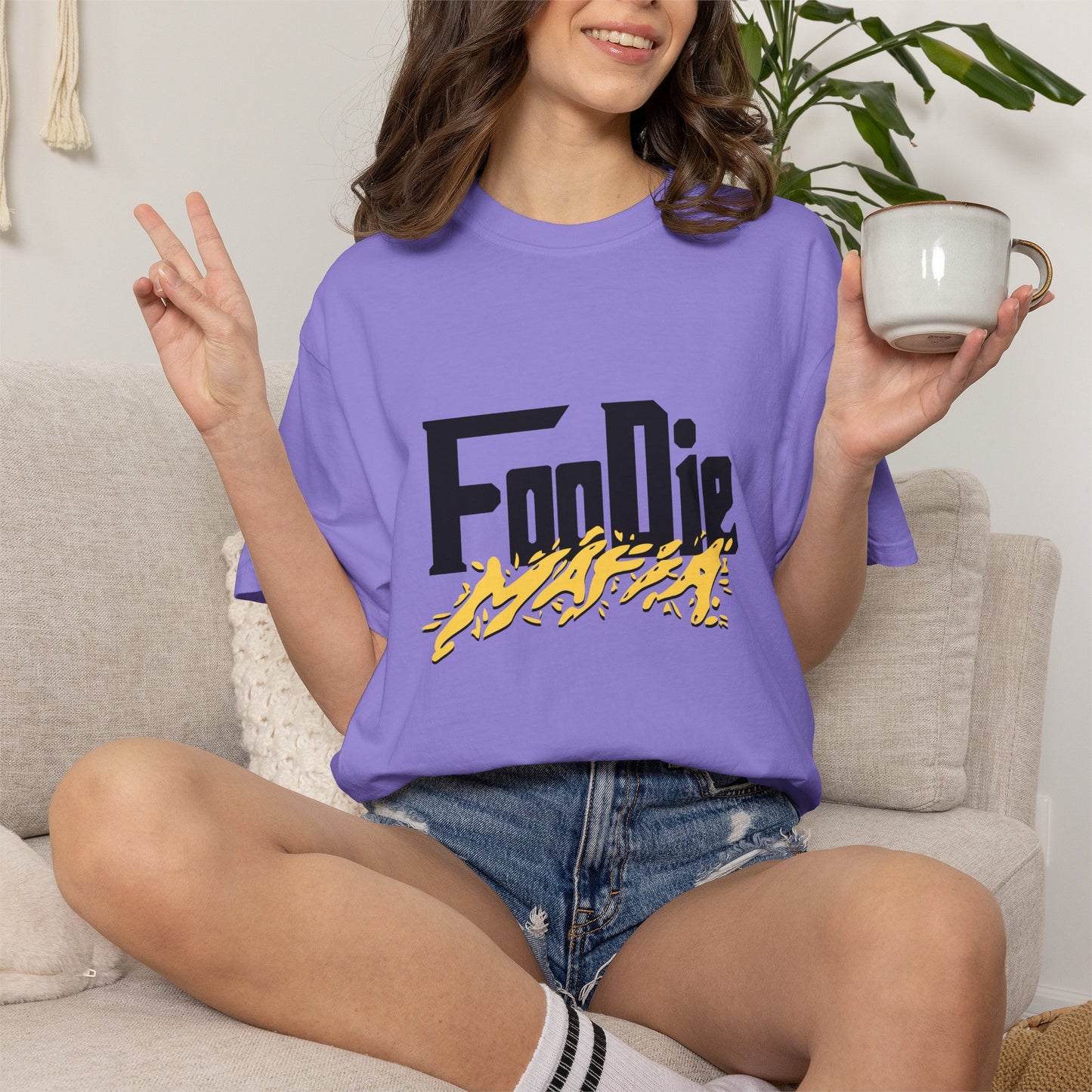L.O.E.F Foodie Mafia Tee-Shirt (Mustard)