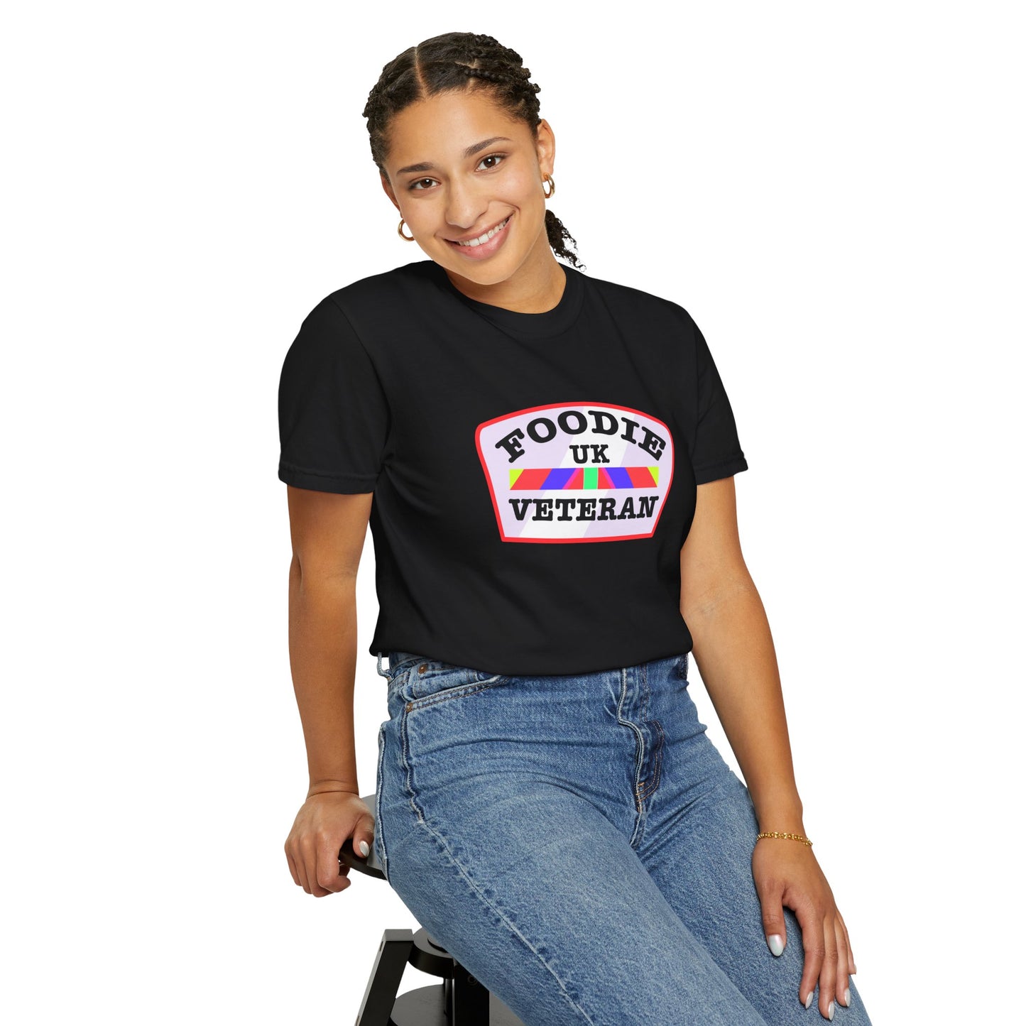 L.O.E.F Foodie Veteran UK Unisex Tee Shirt (Soft Pink)