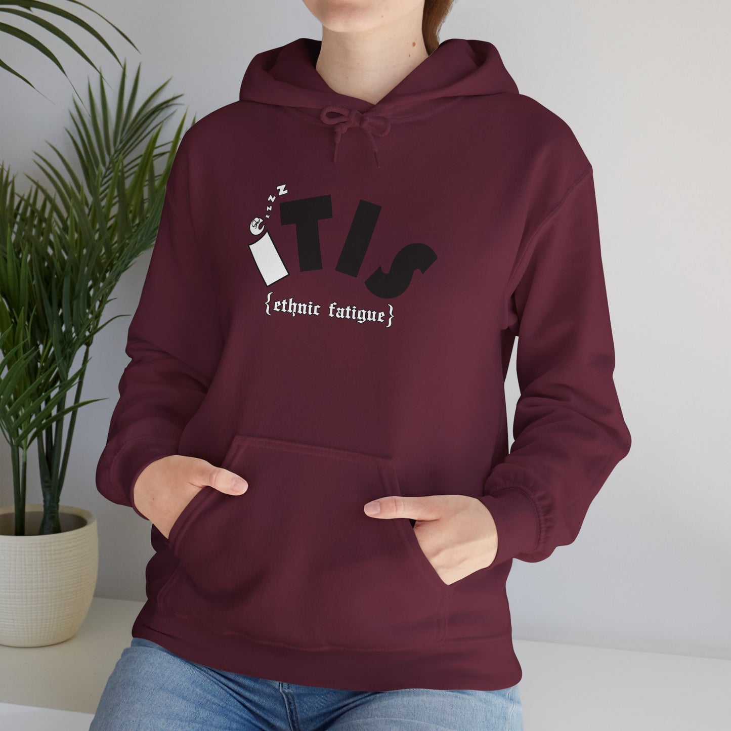 L.O.E.F ITIS Unisex Hooded Sweatshirt (White and Black)