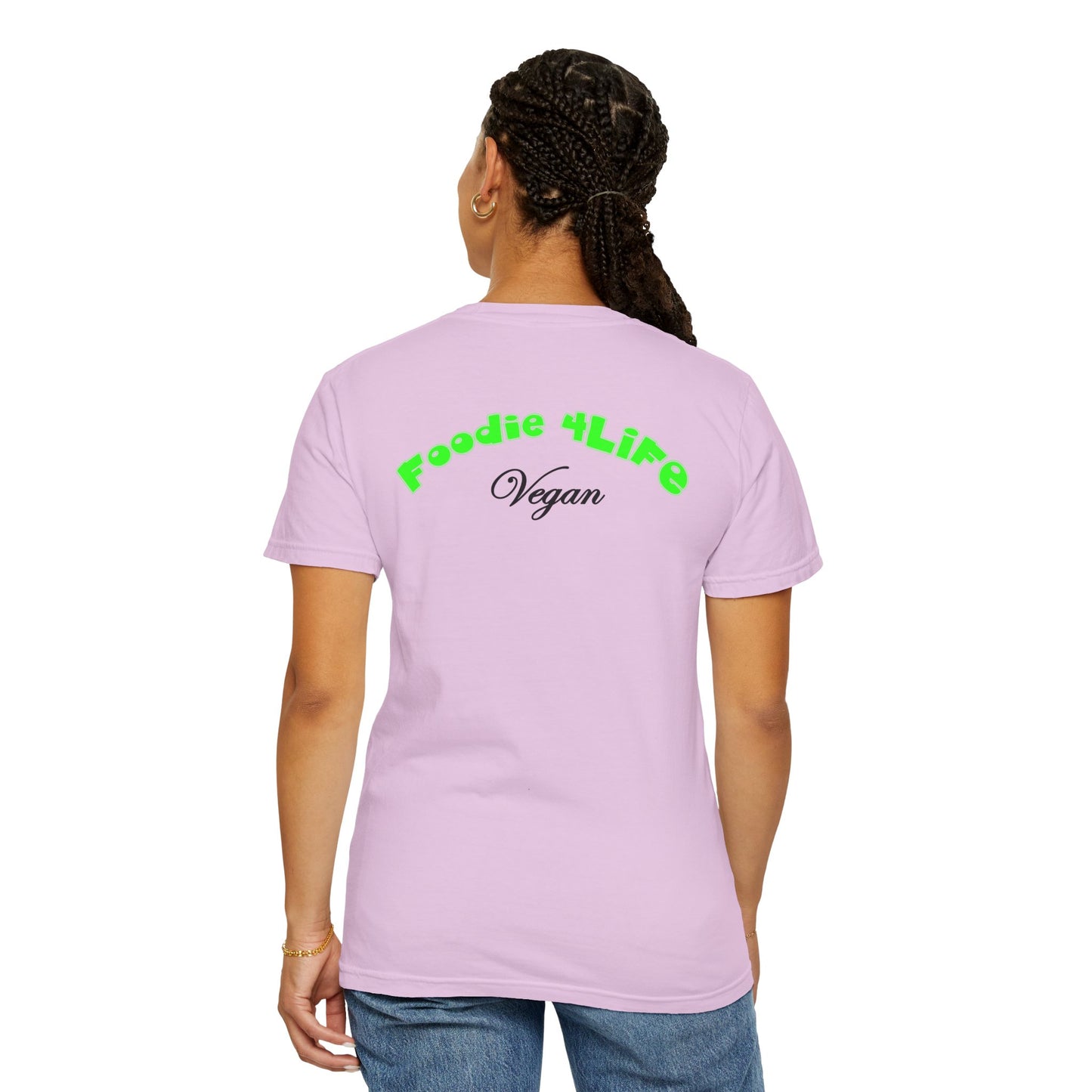 L.O.E.F Foodie 4Life Vegan Unisex Tee Shirt (Neon Green)