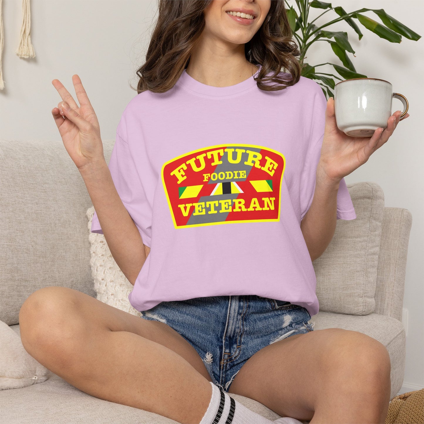 L.O.E.F Future Foodie Veteran Unisex Tee Shirt (Yellow)