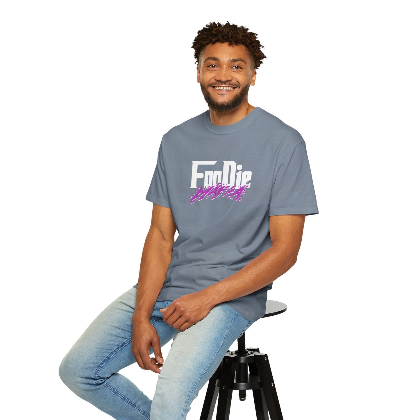 L.O.E.F White Foodie Mafia Tee Shirt (Purple)