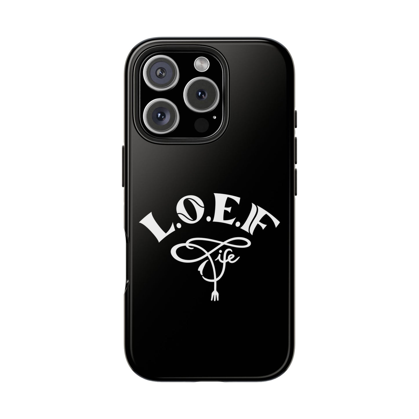 L.O.E.F Black Glossy Protective Phone Case