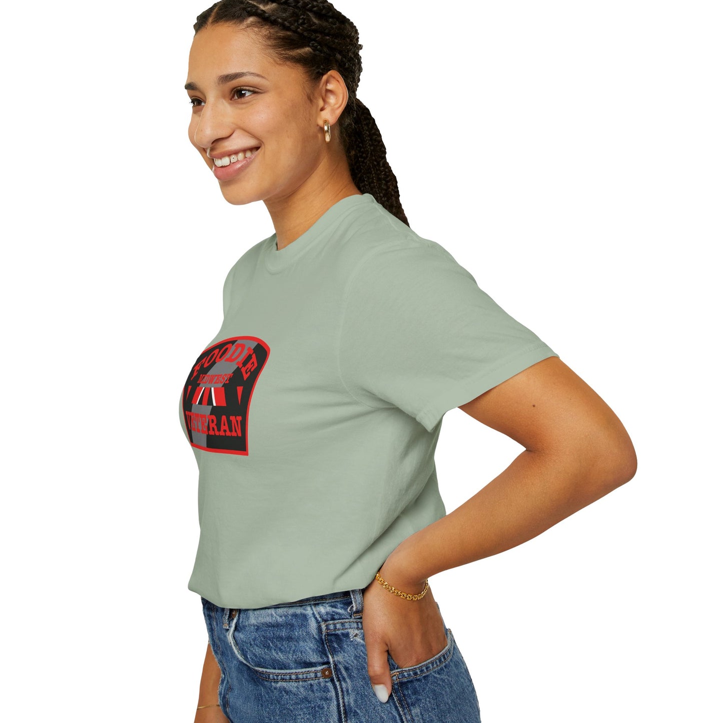 L.O.E.F Foodie Veteran MIDWEST Unisex Tee Shirt (Red)