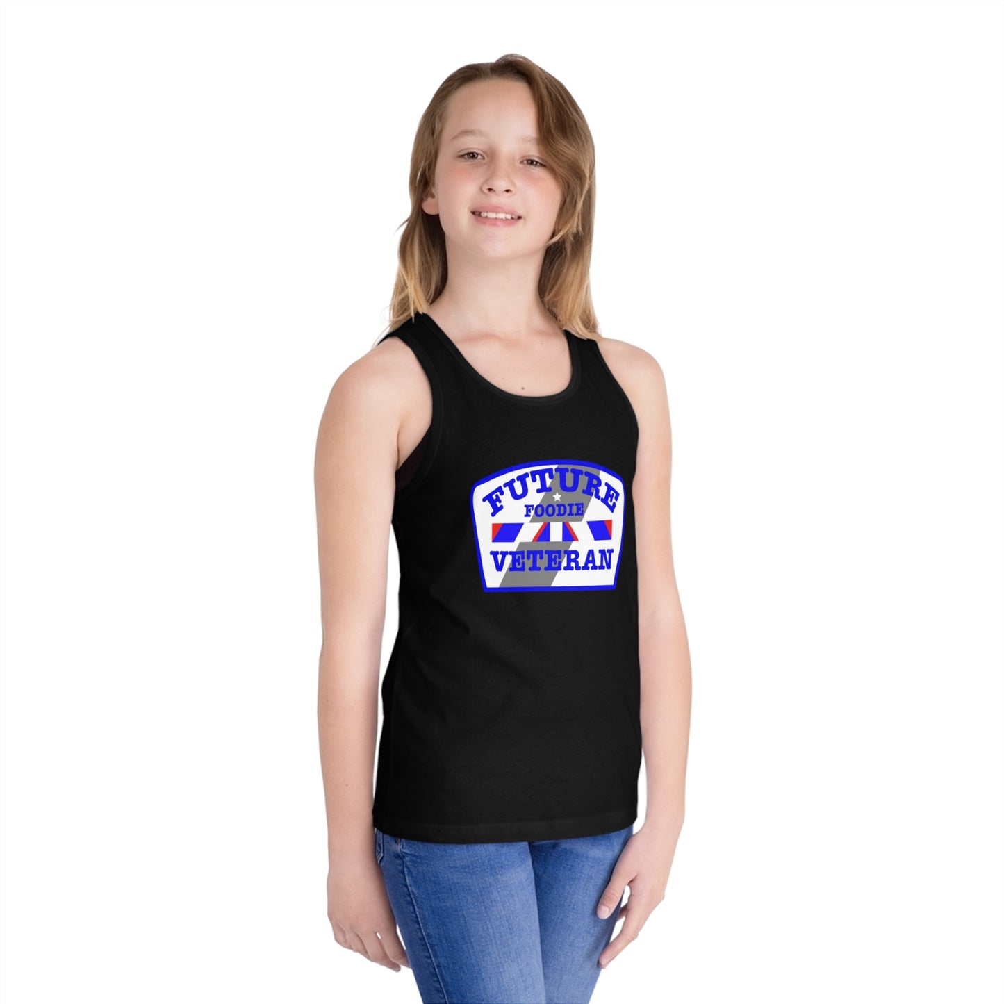 L.O.E.F Future Foodie Veteran Kids Tank Top (Blue)