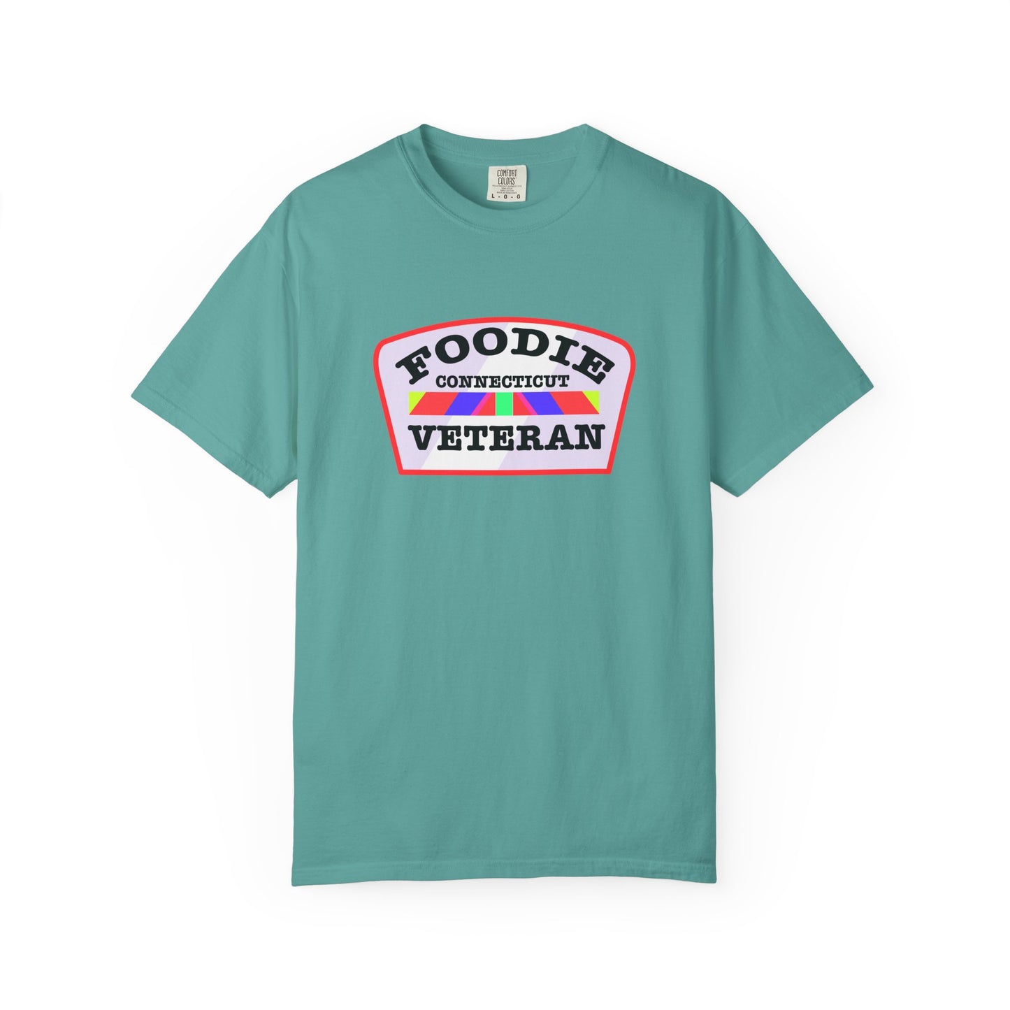 L.O.E.F Foodie Veteran CONNECTICUT Unisex Tee Shirt (Soft Pink)