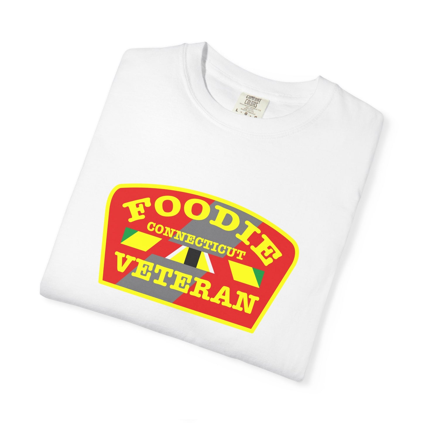 L.O.E.F Foodie Veteran CONNECTICUT Unisex Tee Shirt (Yellow)