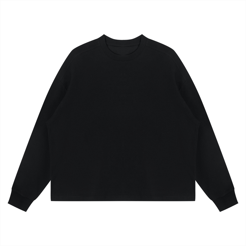 Unisex Waffle Boxy Long Sleeve T-Shirt