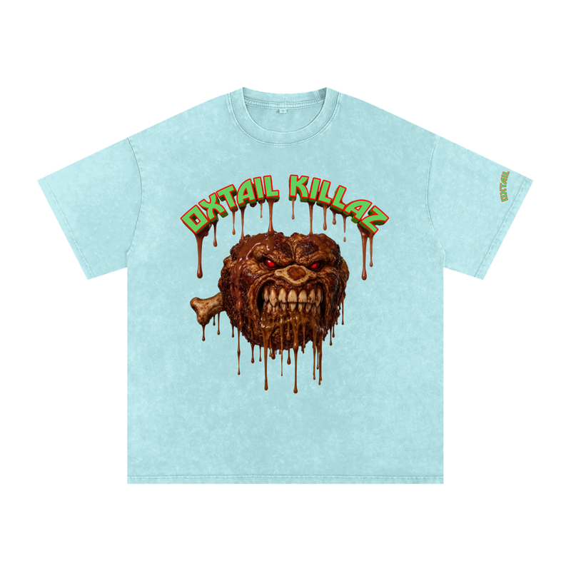 Snow Washed Oversized Cotton T-Shirt