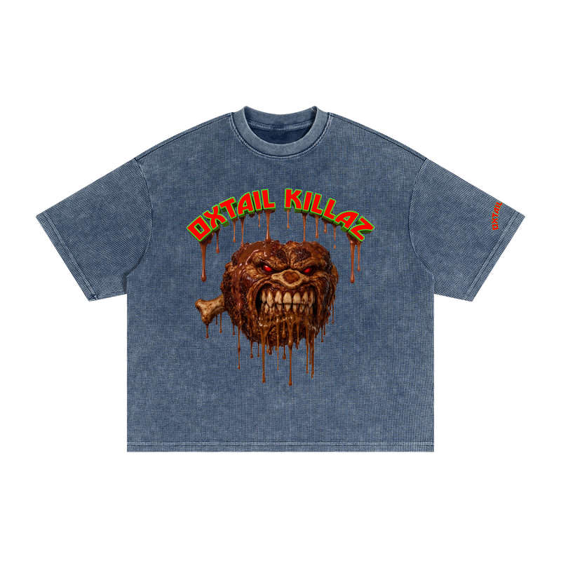 L.O.E.F. Life Oxtail Killaz Textured Waffle Washed Boxy T-Shirt
