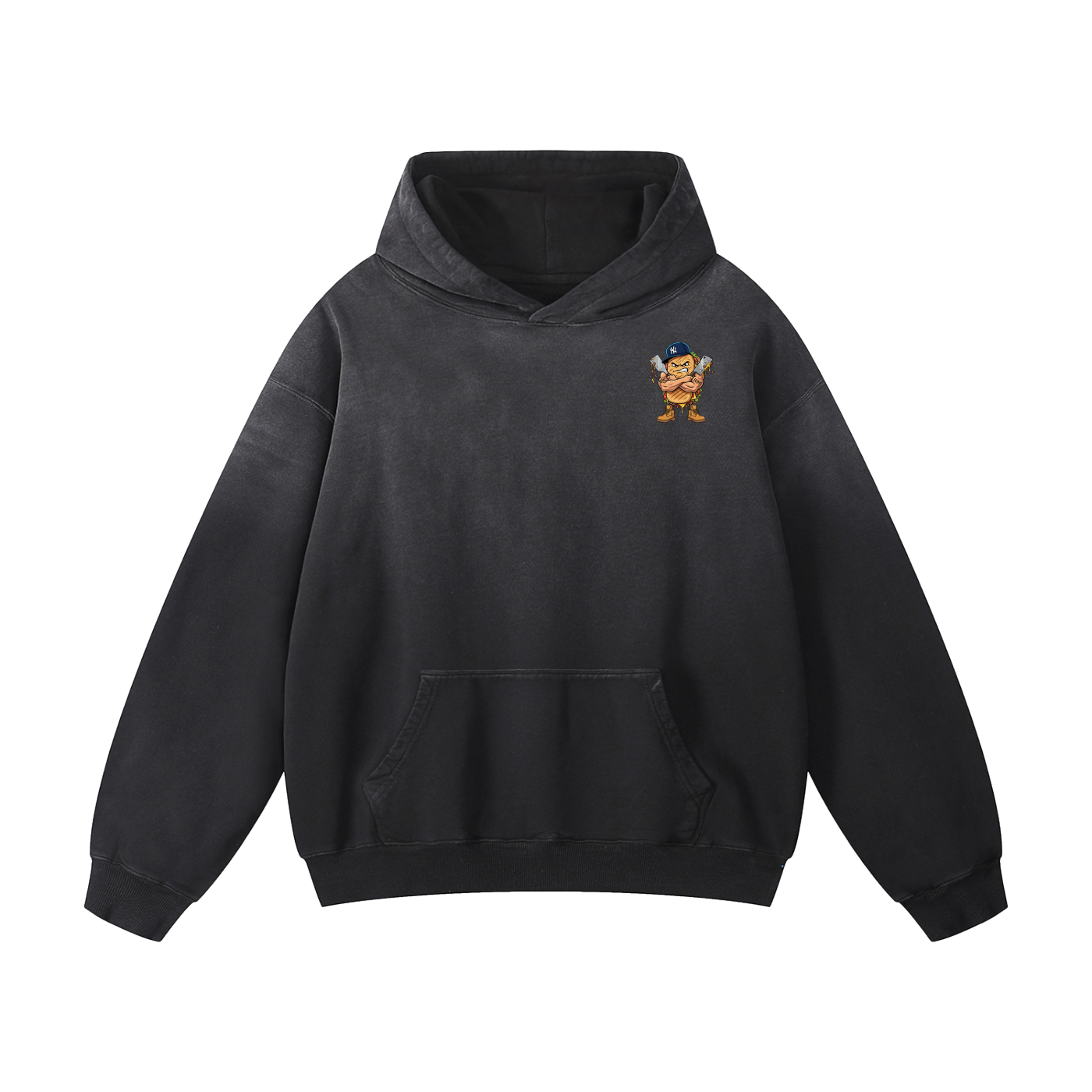 L.O.E.F. Life Chopped Cheese Heavyweight Sunfade Oversized Hoodie