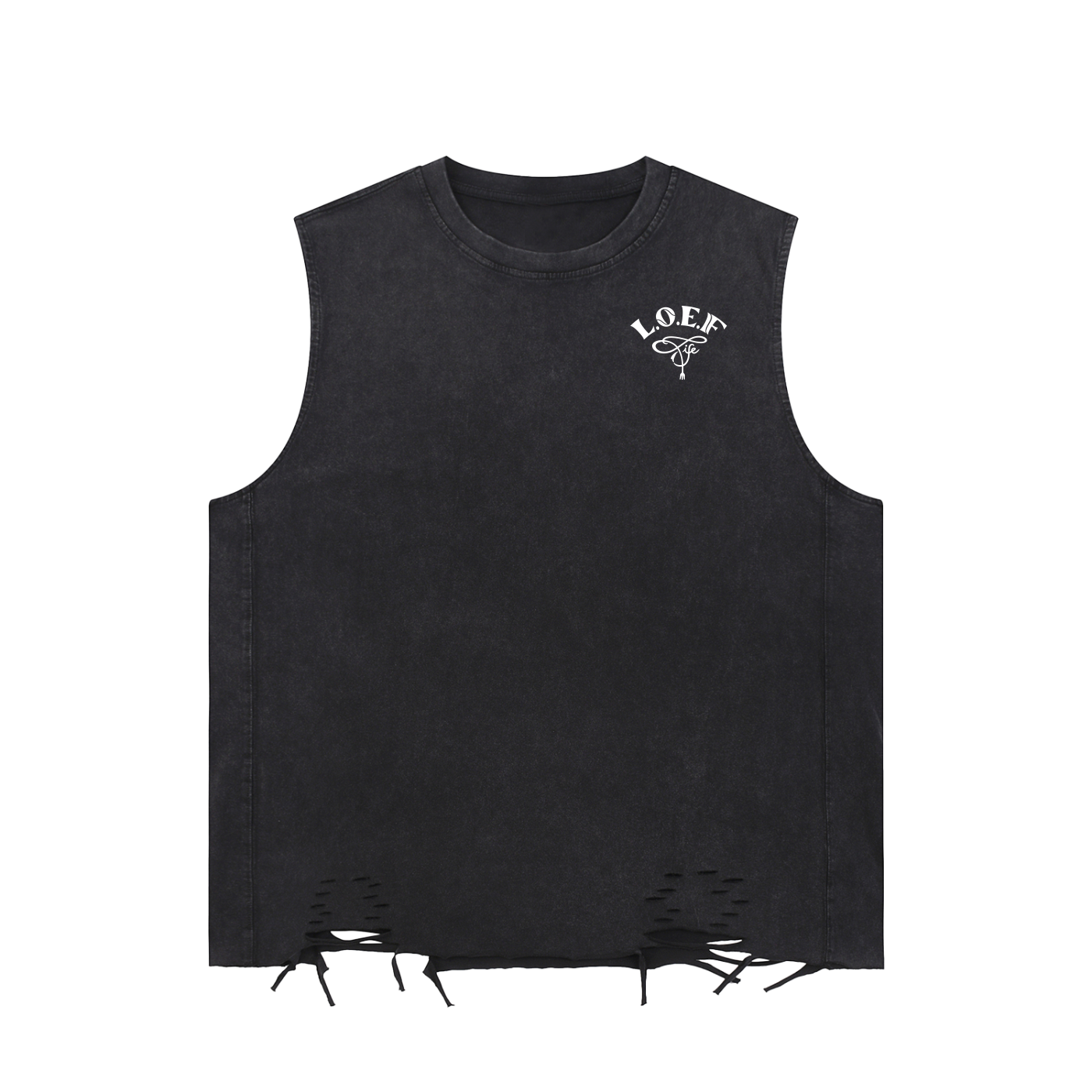 Snow Washed Raw-Hem Tank Top