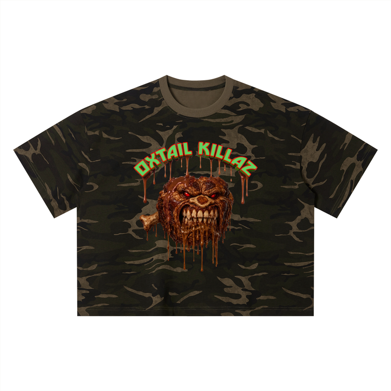 L.O.E.F. Life Oxtail Killaz Unisex Camo Boxy T-Shirt