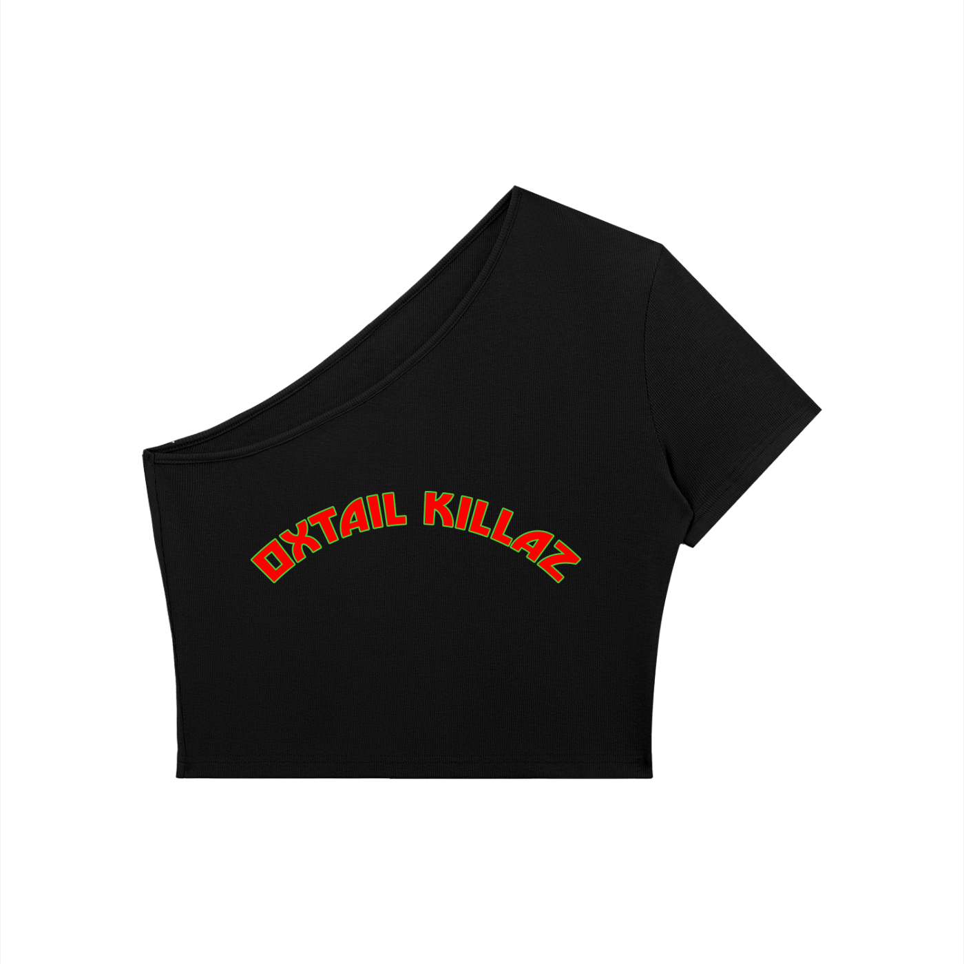 L.O.E.F. Life Oxtail Killaz Women's One-Shoulder Crop T-Shirt