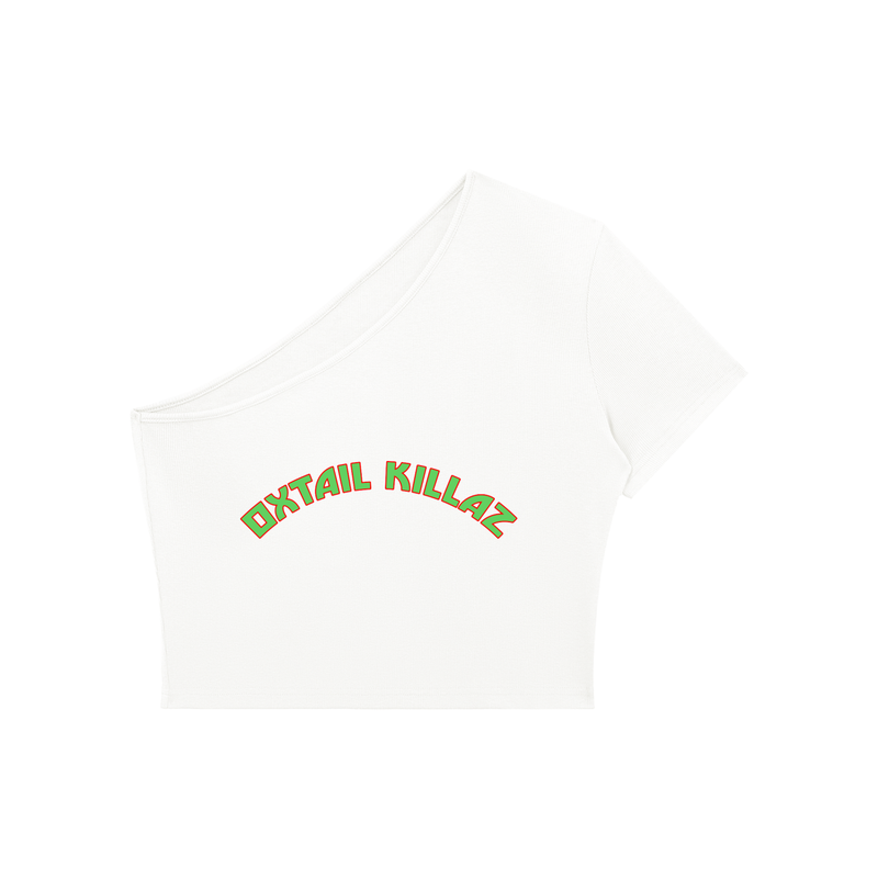 L.O.E.F. Life Oxtail Killaz Women's One-Shoulder Crop T-Shirt