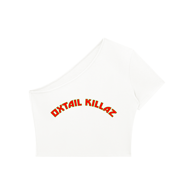 L.O.E.F. Life Oxtail Killaz Women's One-Shoulder Crop T-Shirt