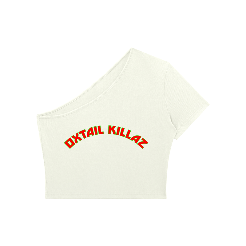 L.O.E.F. Life Oxtail Killaz Women's One-Shoulder Crop T-Shirt