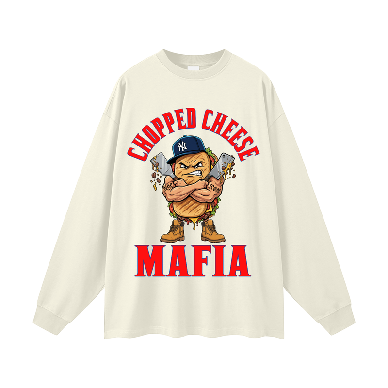 L.O.E.F. Life Chopped Cheese Oversized Unisex Long Sleeve T-Shirt