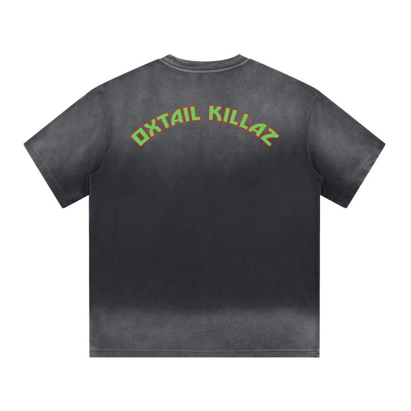 “I” Shape Gradient Washed T-Shirt