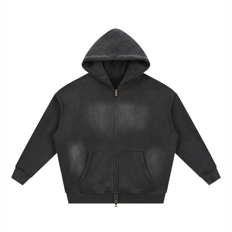 L.O.E.F. Life Oxtail Killaz Sunfade Two-Way Zipper Boxy Fleece Hoodie