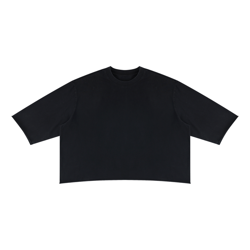 L.O.E.F. Life Chopped Cheese Unisex Mineral Wash Raw Hem Boxy T-Shirt