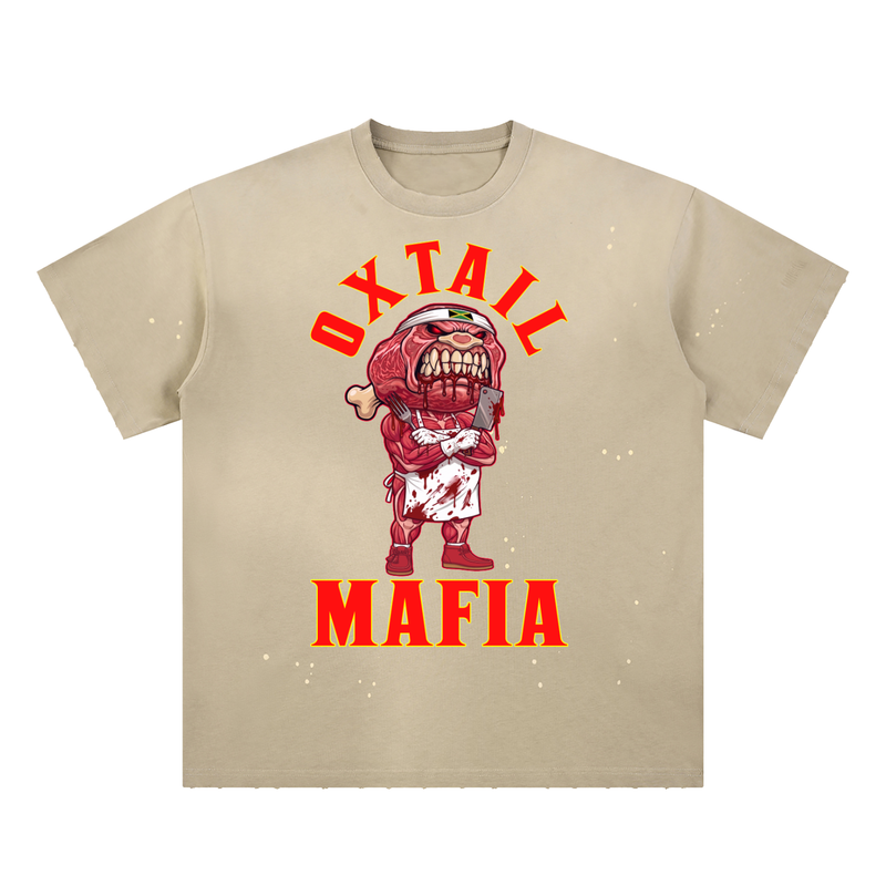 Hand-Frayed Sunfade Paint Splatter T-Shirt