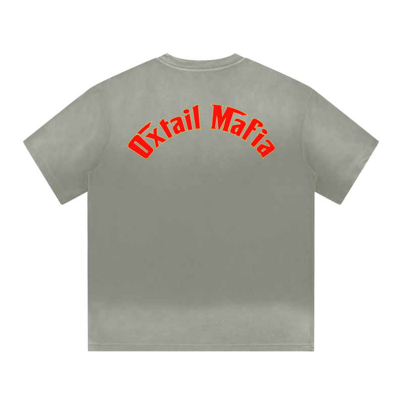 “I” Shape Gradient Washed T-Shirt