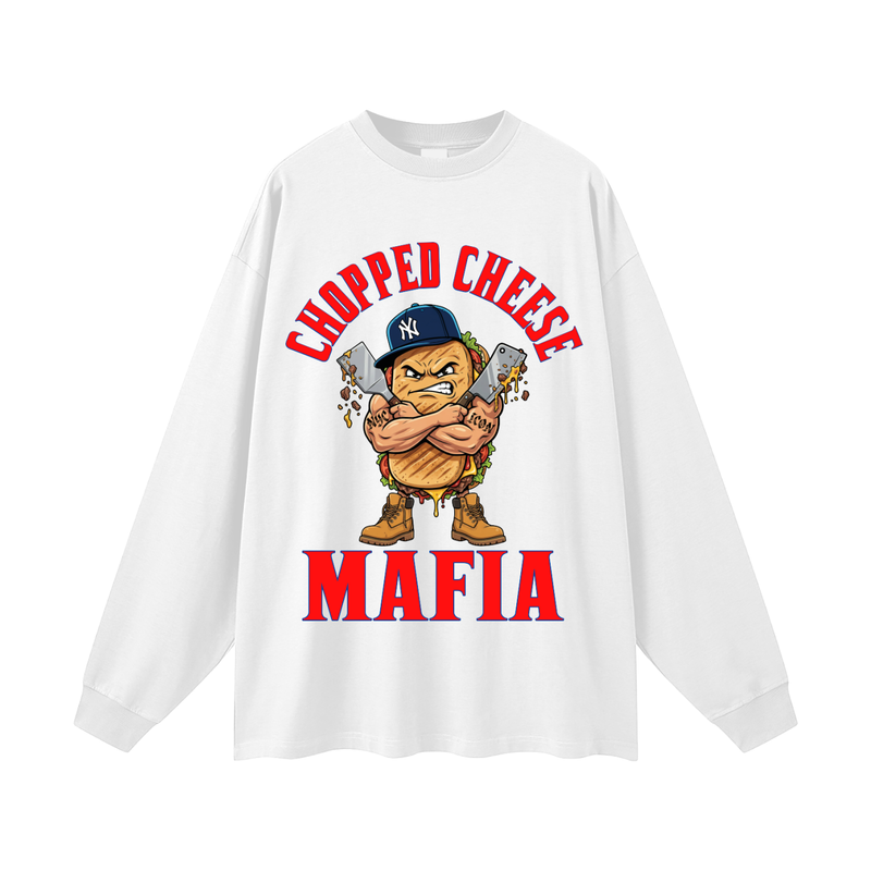 L.O.E.F. Life Chopped Cheese Oversized Unisex Long Sleeve T-Shirt