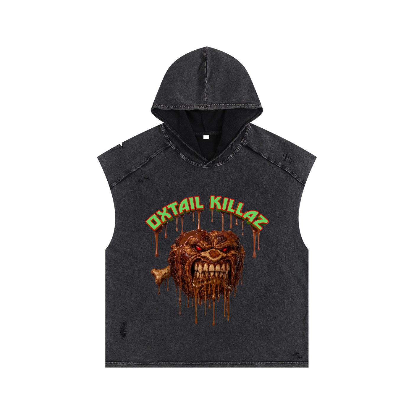 L.O.E.F. Life Oxtail Killaz Snow Washed Boxy Hooded Tank Top